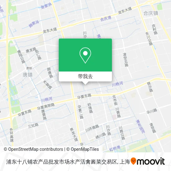 浦东十八铺农产品批发市场水产活禽酱菜交易区地图