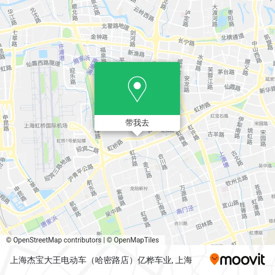 上海杰宝大王电动车（哈密路店）亿桦车业地图