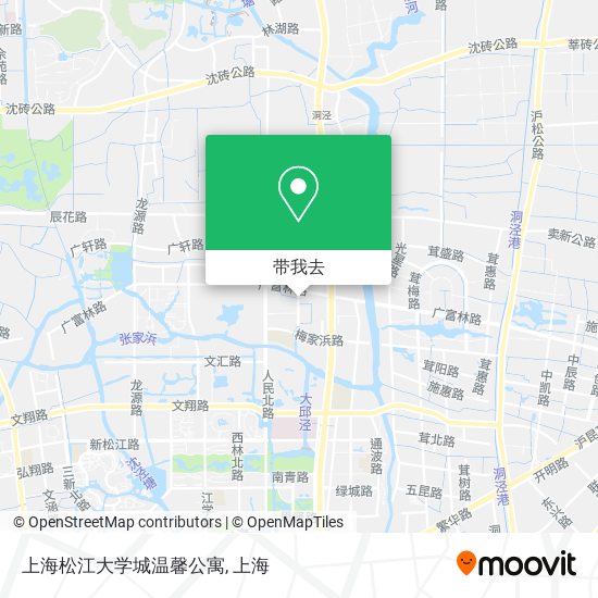 上海松江大学城温馨公寓地图