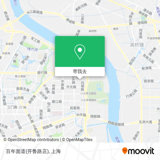 百年面道(开鲁路店)地图