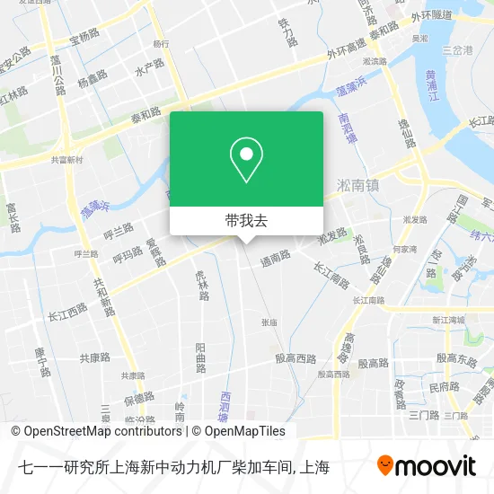 七一一研究所上海新中动力机厂柴加车间地图