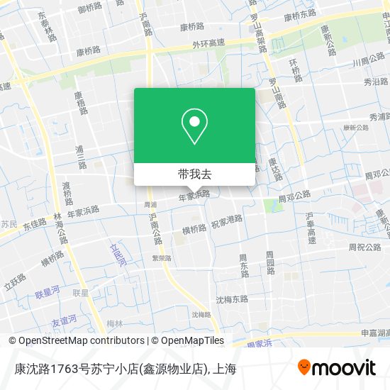 康沈路1763号苏宁小店(鑫源物业店)地图