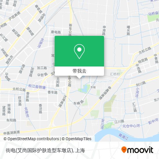 街电(艾尚国际护肤造型车墩店)地图