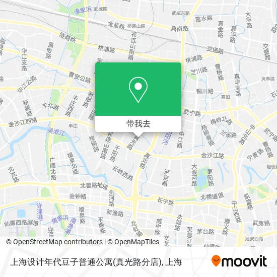 上海设计年代豆子普通公寓(真光路分店)地图