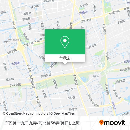 军民路一九二九弄/沔北路58弄(路口)地图