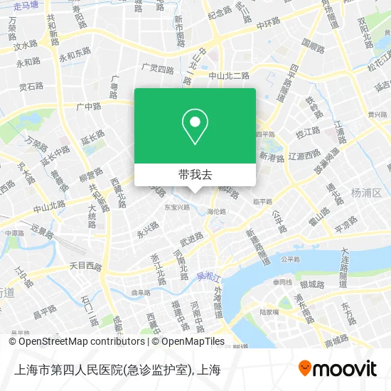 上海市第四人民医院(急诊监护室)地图