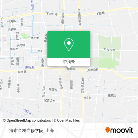 上海市金桥专修学院地图
