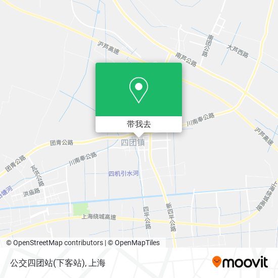 公交四团站(下客站)地图