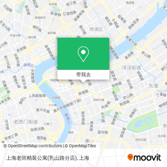 上海老街精装公寓(乳山路分店)地图