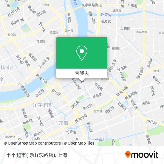 平平超市(博山东路店)地图