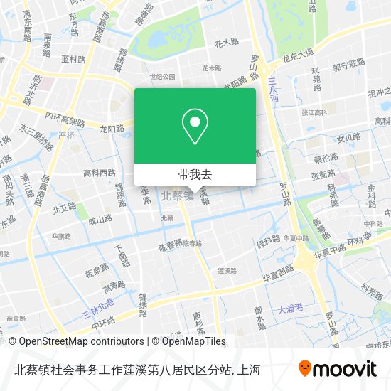 北蔡镇社会事务工作莲溪第八居民区分站地图