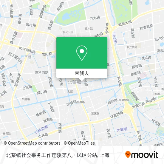 北蔡镇社会事务工作莲溪第八居民区分站地图