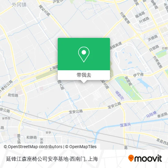 延锋江森座椅公司安亭基地-西南门地图