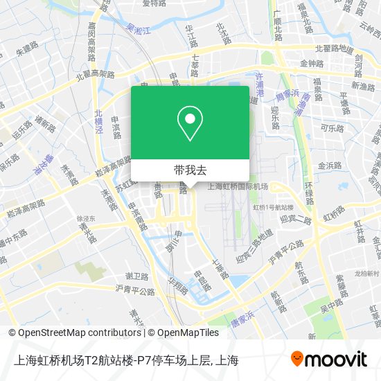 上海虹桥机场T2航站楼-P7停车场上层地图
