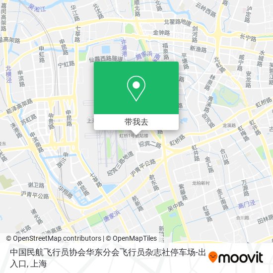 中国民航飞行员协会华东分会飞行员杂志社停车场-出入口地图