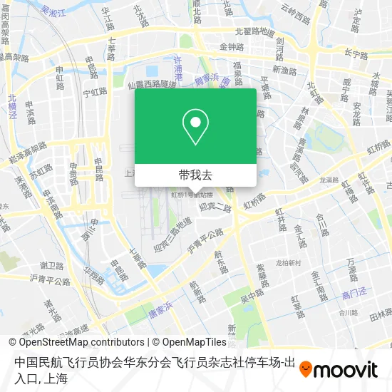 中国民航飞行员协会华东分会飞行员杂志社停车场-出入口地图
