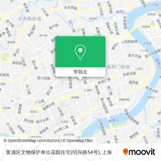 黄浦区文物保护单位花园住宅(绍兴路54号)地图