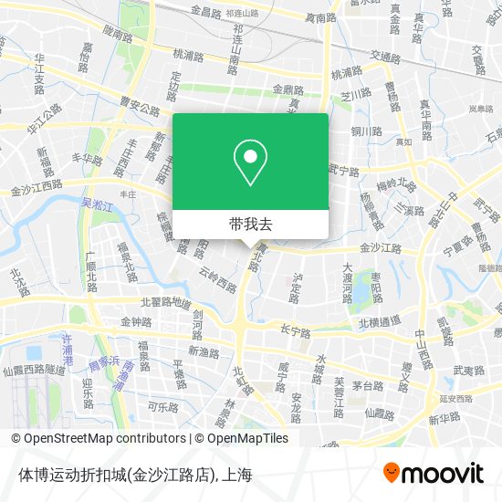 体博运动折扣城(金沙江路店)地图