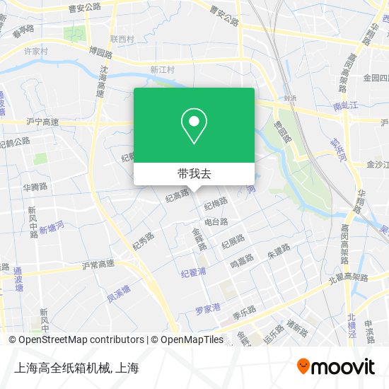 上海高全纸箱机械地图