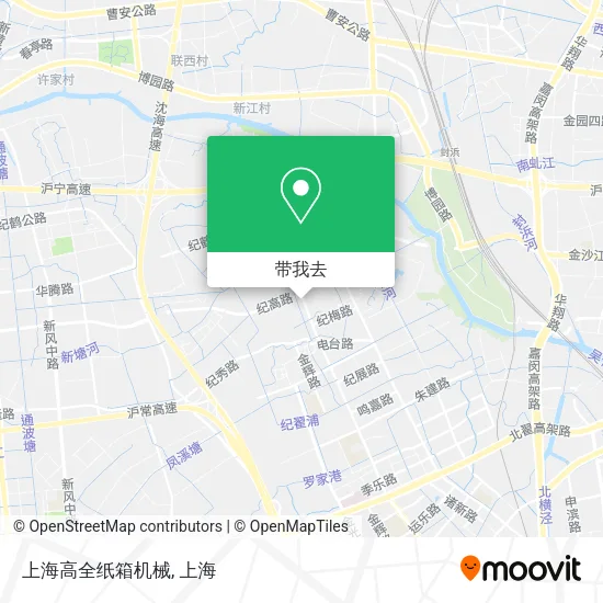 上海高全纸箱机械地图