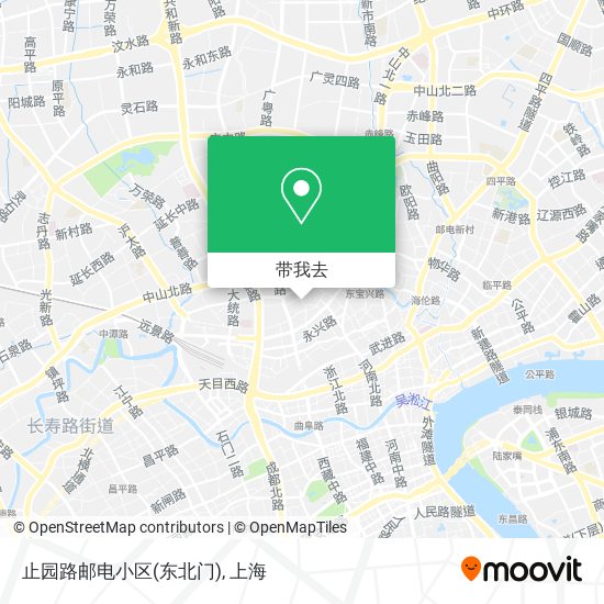 止园路邮电小区(东北门)地图