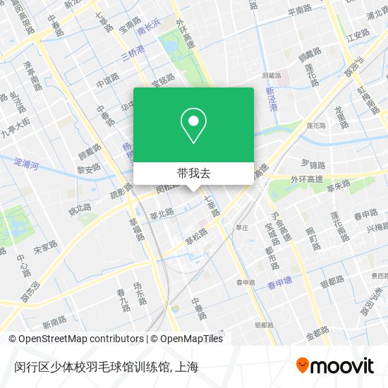 闵行区少体校羽毛球馆训练馆地图