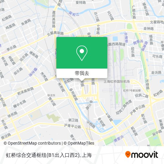 虹桥综合交通枢纽(B1出入口西2)地图