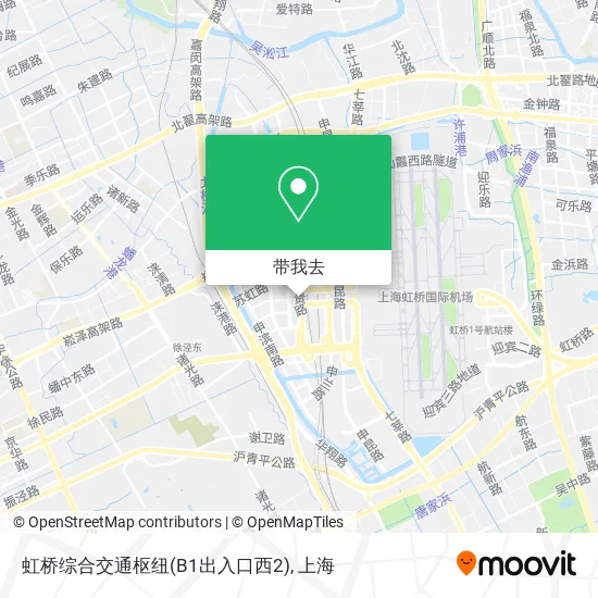 虹桥综合交通枢纽(B1出入口西2)地图