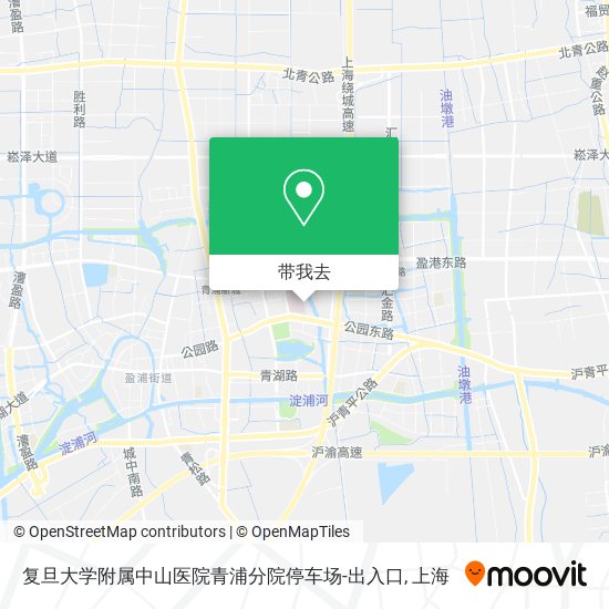 复旦大学附属中山医院青浦分院停车场-出入口地图