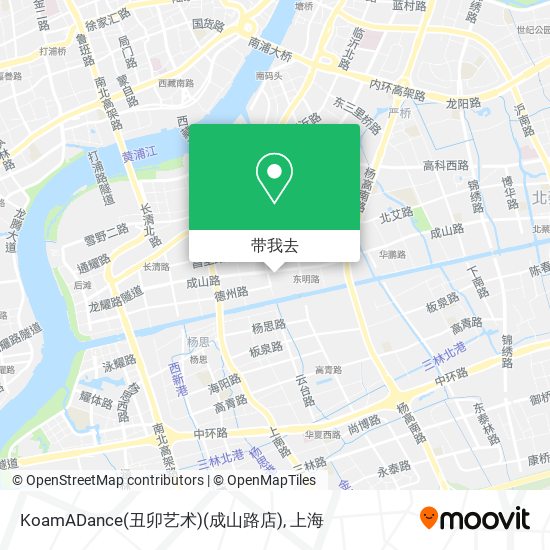 KoamADance(丑卯艺术)(成山路店)地图
