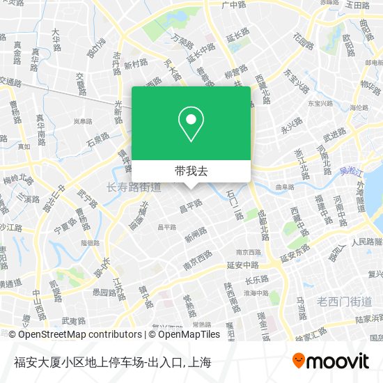 福安大厦小区地上停车场-出入口地图