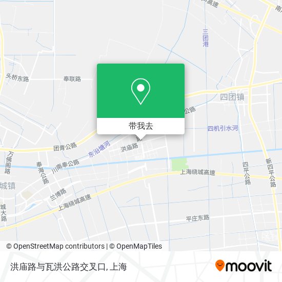 洪庙路与瓦洪公路交叉口地图