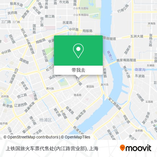 上铁国旅火车票代售处(内江路营业部)地图