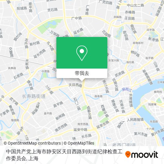 中国共产党上海市静安区天目西路到街道纪律检查工作委员会地图