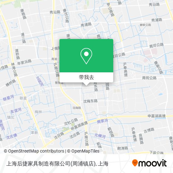 上海后捷家具制造有限公司(周浦镇店)地图