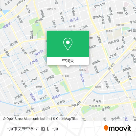 上海市文来中学-西北门地图