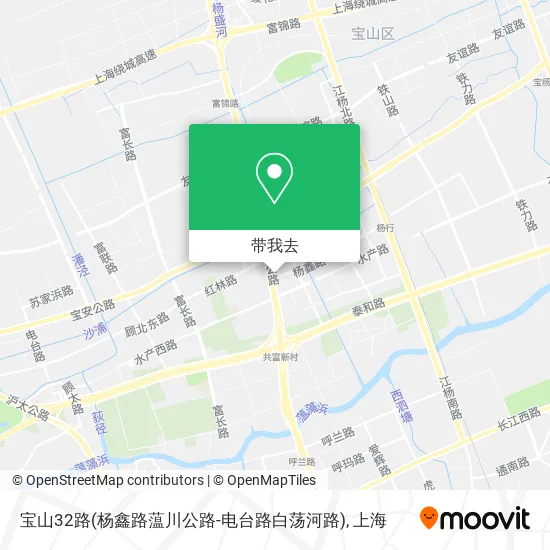 宝山32路(杨鑫路蕰川公路-电台路白荡河路)地图