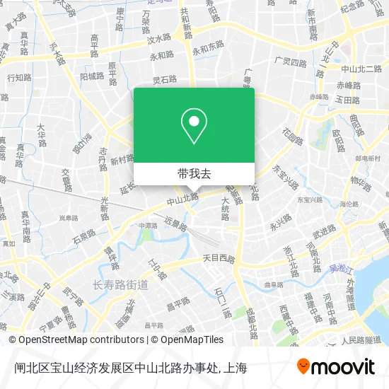 闸北区宝山经济发展区中山北路办事处地图