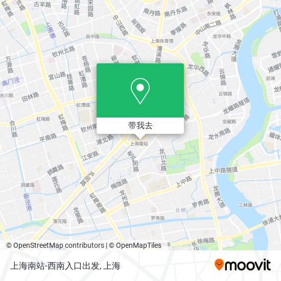 上海南站-西南入口出发地图