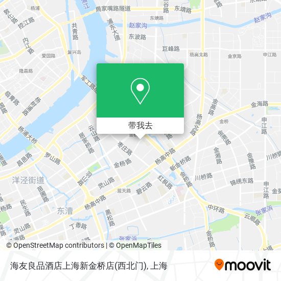 海友良品酒店上海新金桥店(西北门)地图