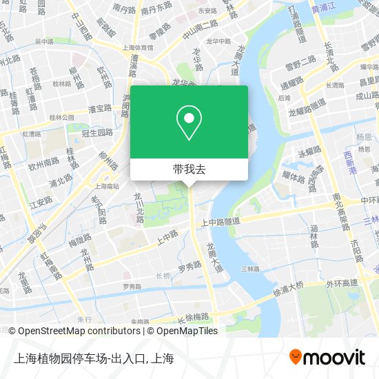 上海植物园停车场-出入口地图