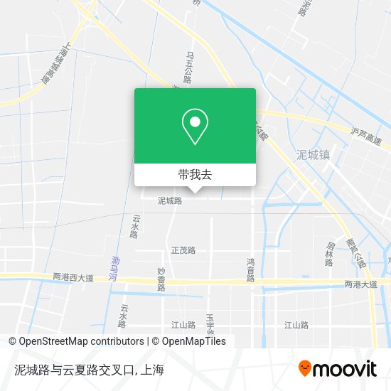 泥城路与云夏路交叉口地图