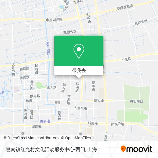 惠南镇红光村文化活动服务中心-西门地图