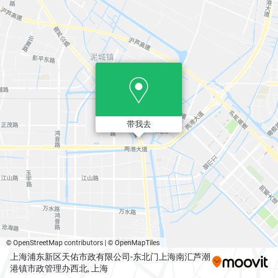 上海浦东新区天佑市政有限公司-东北门上海南汇芦潮港镇市政管理办西北地图