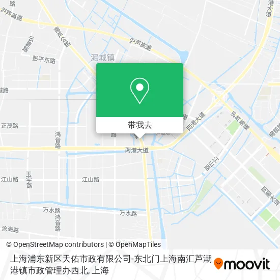 上海浦东新区天佑市政有限公司-东北门上海南汇芦潮港镇市政管理办西北地图
