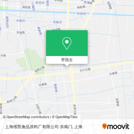 上海维凯食品原料厂有限公司-东南门地图