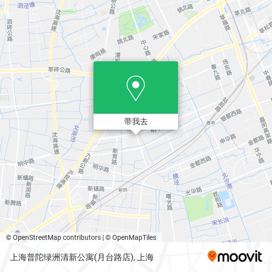 上海普陀绿洲清新公寓(月台路店)地图
