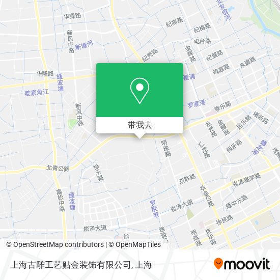 上海古雕工艺贴金装饰有限公司地图