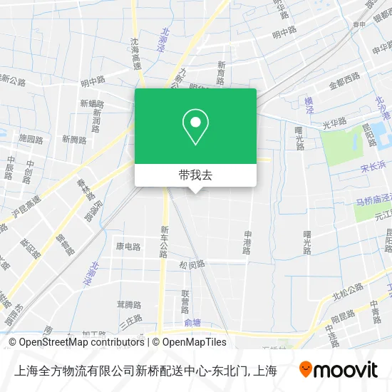 上海全方物流有限公司新桥配送中心-东北门地图