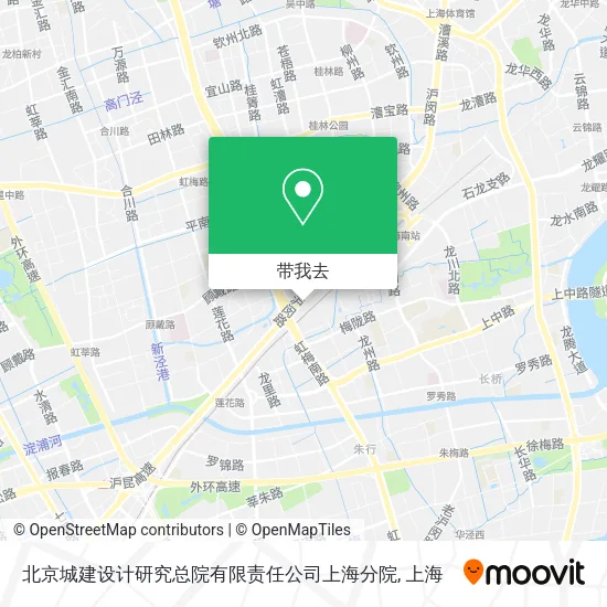 北京城建设计研究总院有限责任公司上海分院地图